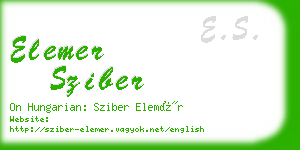 elemer sziber business card